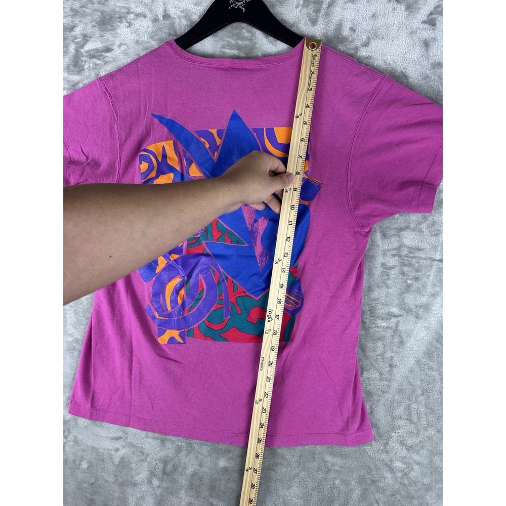 Vintage Nike Abstract Art Swoosh Logo T-Shirt Women's Size‎ Medium 90s Retro - Picture 10 of 10